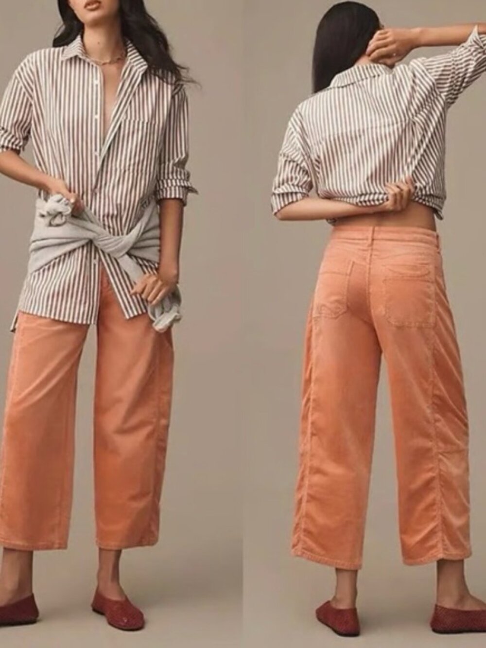 Anthropologie Pilcro The Kenna Heritage Mid-Rise Barrel Jean Corduroy in Rose 29